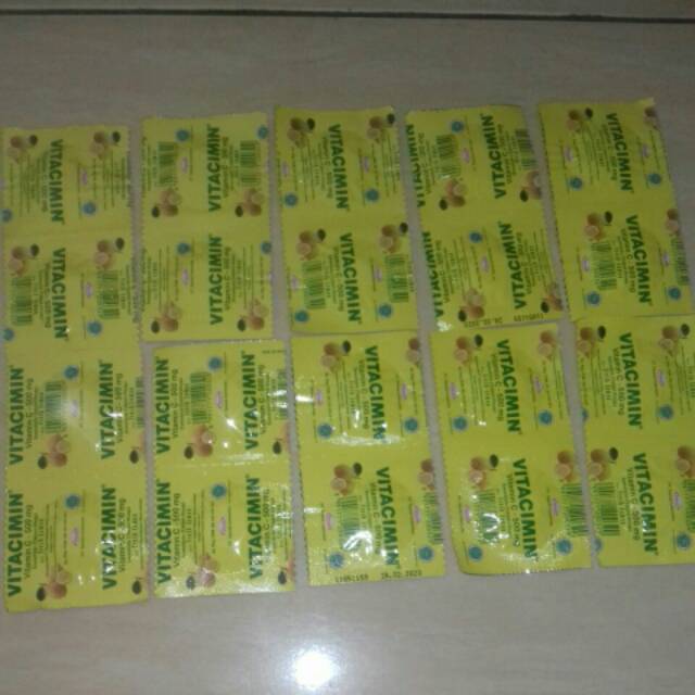 Vitacimin tablet hisap vitamin C-500 mg 1strip -2 tablet