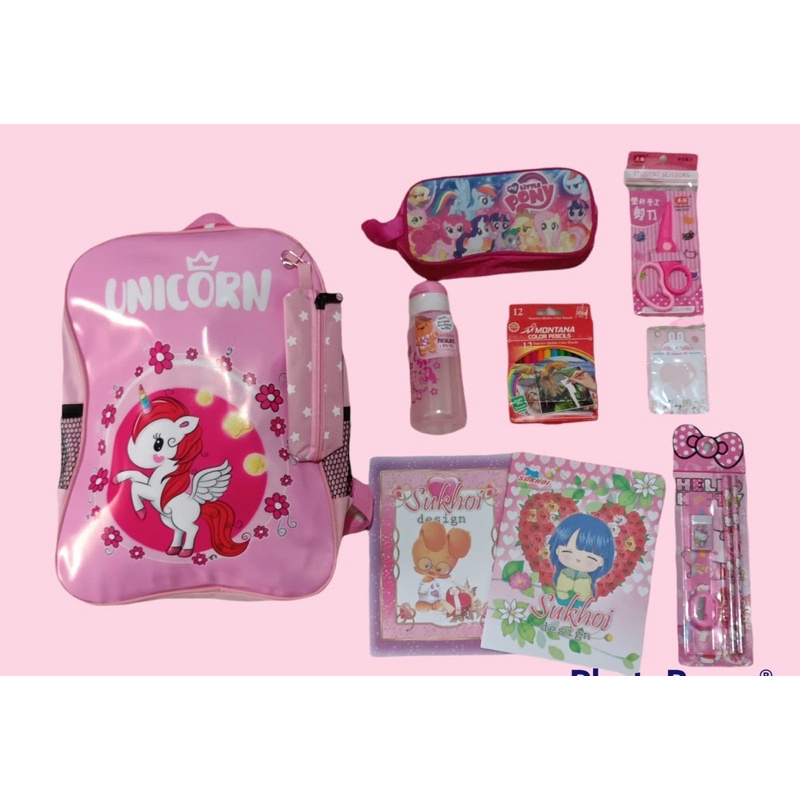 

Tas Sekolah Anak Unicorn Pink Lengkap