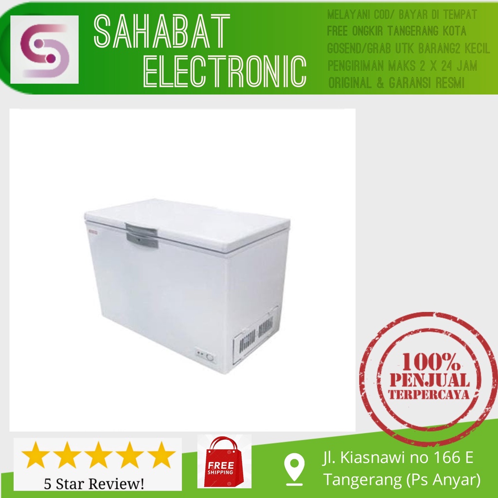 CHEST FREEZER POLYTRON / FREEZER BOX 300 Liter PCF 317 300L PEMBEKU