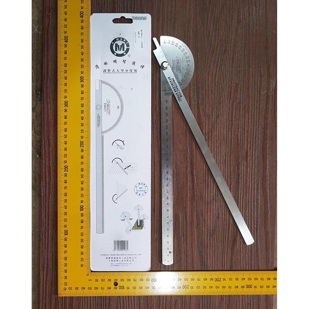 

Dijual Penggaris Protractor Stainless Busur Derajat 25 cm half Round CMART Murah