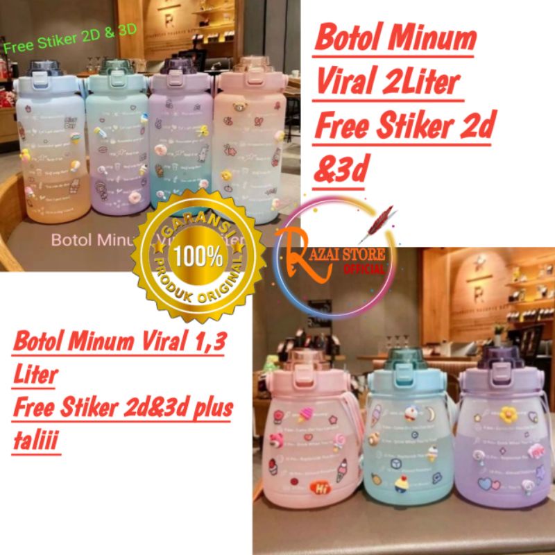 Botol Air Minum 2 Liter Viral Botol Minum 2 Ltr Bpa Original Botol Minum Viral