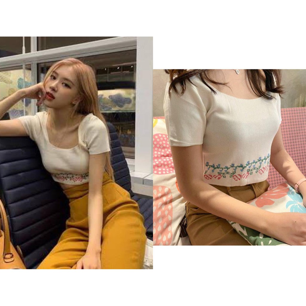 Rose Blackpink Crop Top | Rose Top