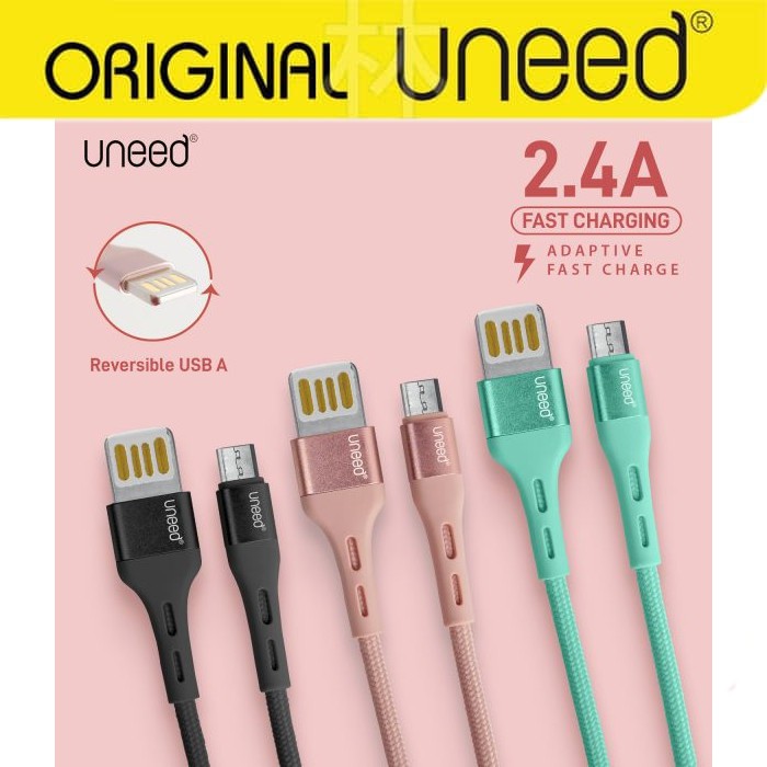 UNEED UCB42C Reversible Kabel Data Type C 1M Max Current 2.4A