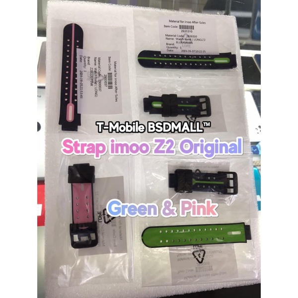 IMOO WATCH PHONE Z2 STRAP ORI / TALI JAM TANGAN IMOO ORI / GREEN / PINK