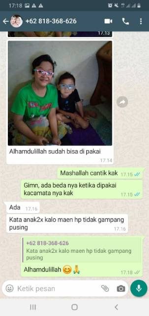 KACAMATA ANAK ANTI RADIASI BLUE RAY