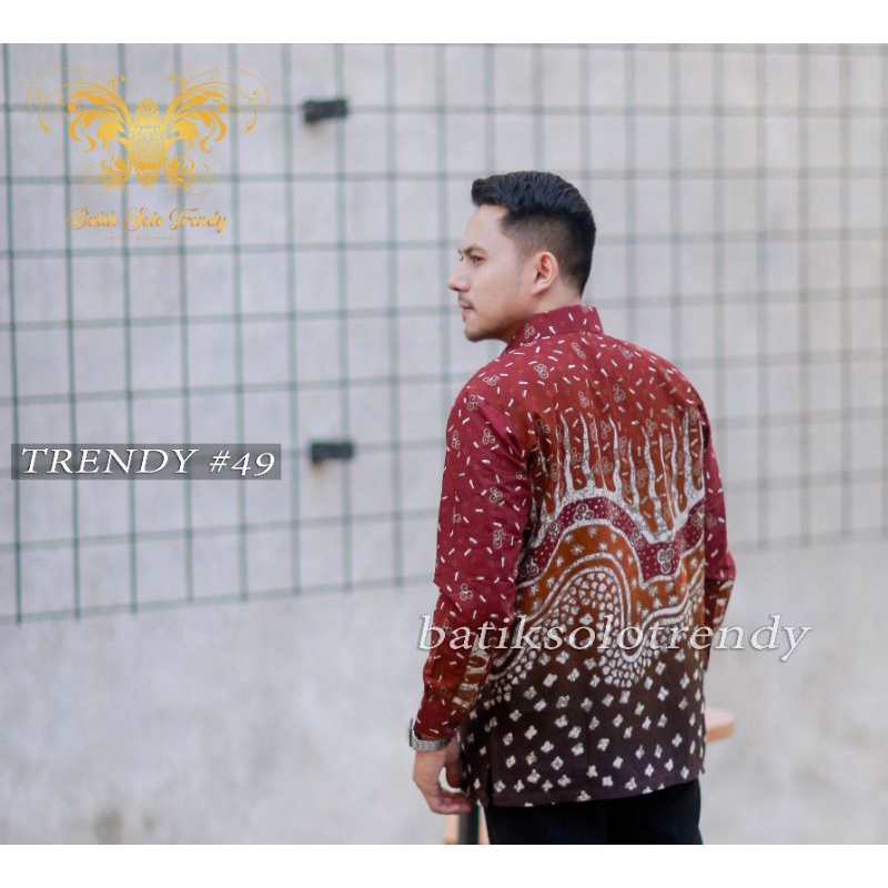 TRENDY 113 KEMEJA PANJANG BATIK KAIN HALUS MURAH