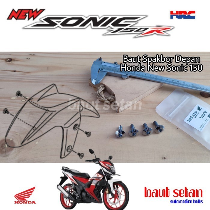 (4pcs) Baut Spakbor Honda Sonic