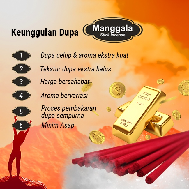 Dupa/Hio Wangi Success Manggala Stick Merah 32cm ± 780 Stick / 800gr