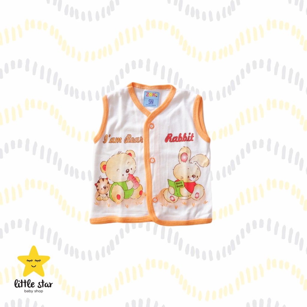 ISI 3 PCS - Zoko Atasan Kutungan Anak Bayi Newborn | Baju Singlet Kaos Kancing Cewek Cowok