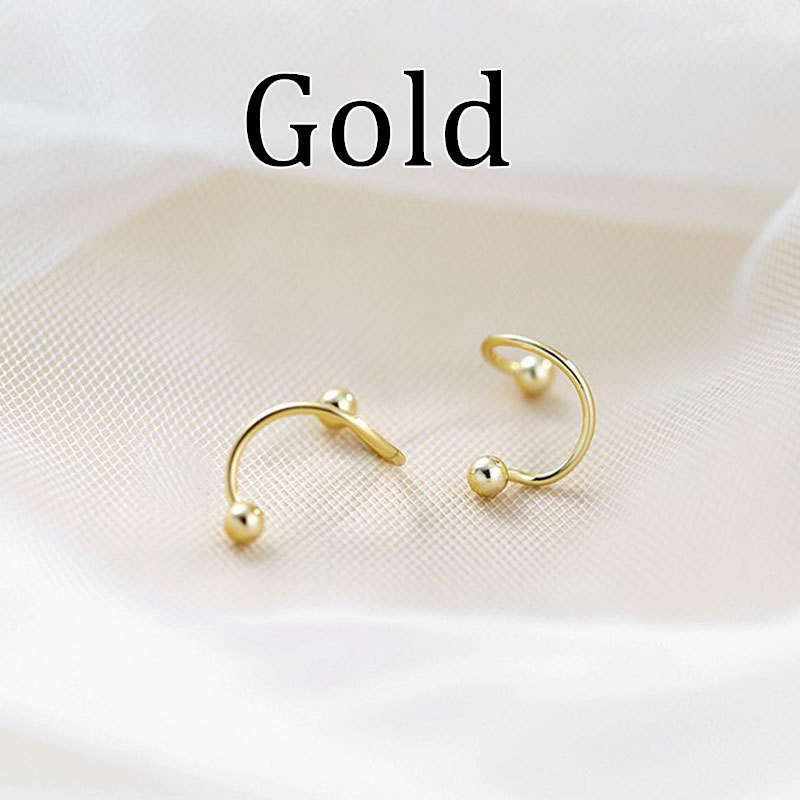 S925 Anting Bentuk Spiral Gaya Retro Untuk Wanita-S925-gold