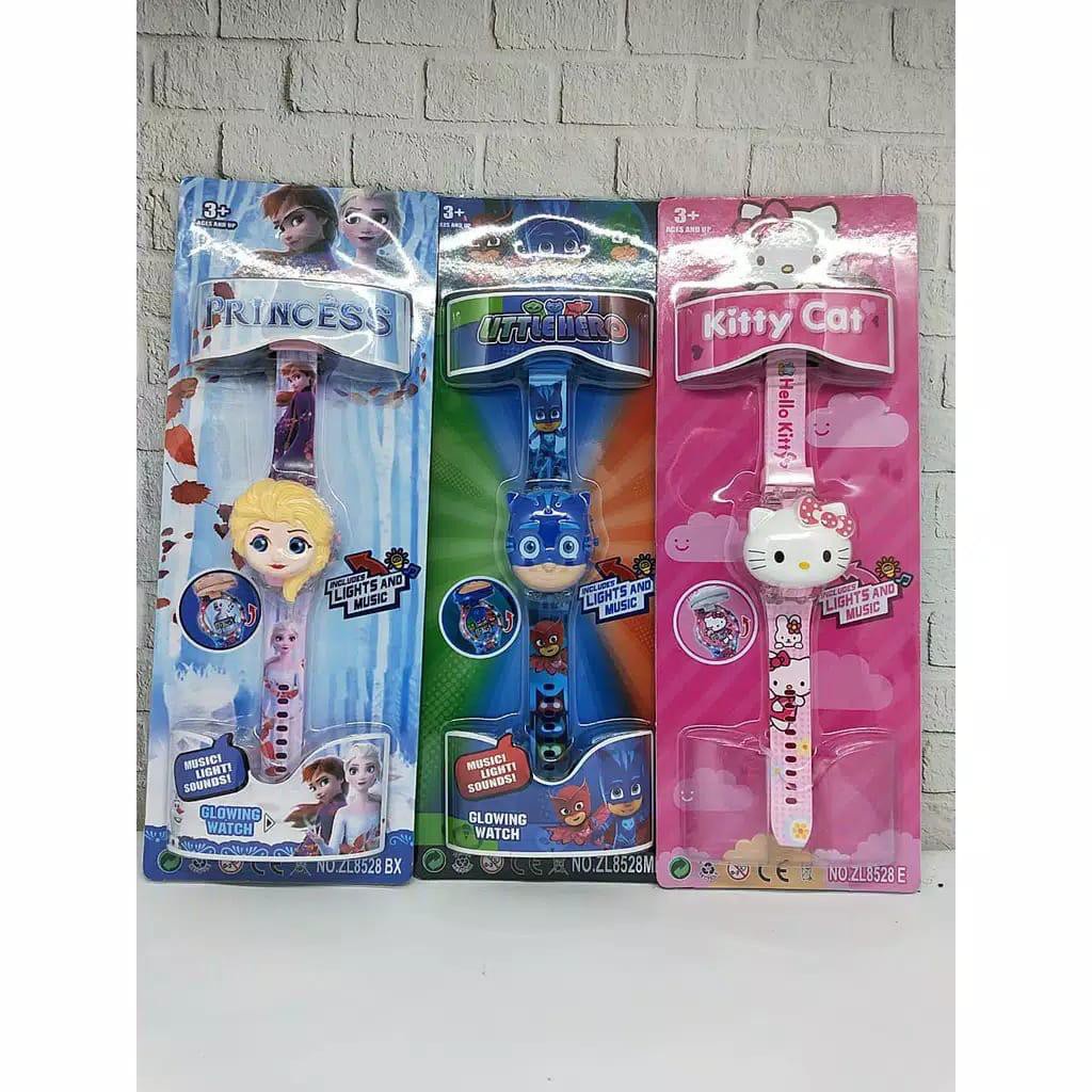 Kids Edition✔✔Jam Tangan anak Model Cartoon Laser Musik Melody Terbaru