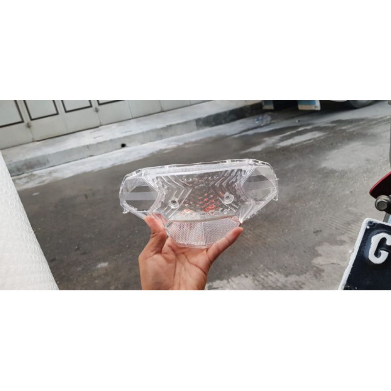 kaca mika lampu stop belakang beat fi lama bening