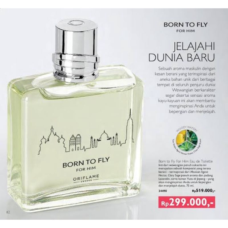 PROMO ORIGINAL PROMO Born to Fly For Him Eau de Toilette, Parfum Oriflame, parfum Original Oriflame,