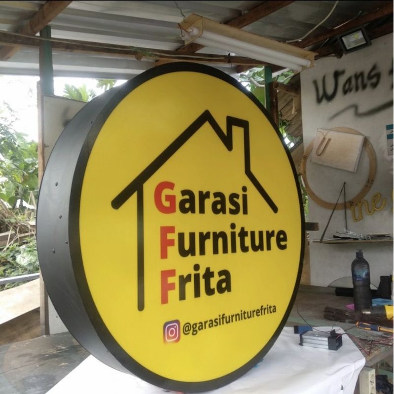 

NEON BOX | large sign 2 muka | papan plang advertising