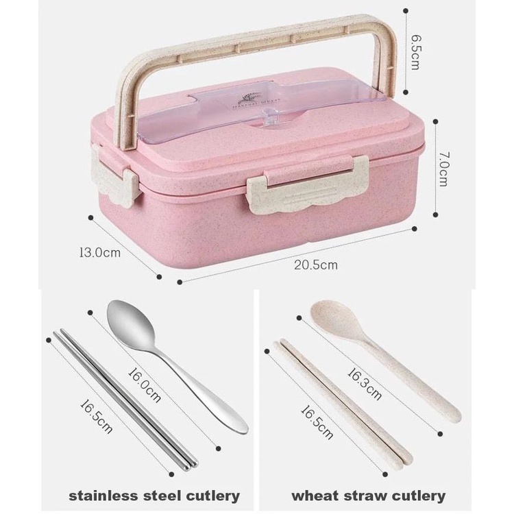 Saiia Store Portable Lunch Box 3 sekat - kotak bekal makanan - kotak bento makan - KOTAK MAKANAN 3 SEKAT