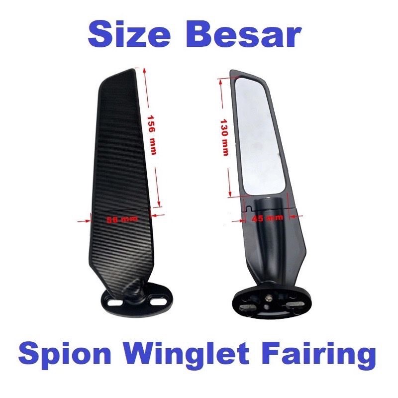 Spion Winglet Stealth Rear Mirror Model Rizoma Universal Ninja Zx25R Zx10R Zx636 Z10R R6 Ninja 250 Fi Karbu Nmax Pcx Cbr 250r R15 R25 Dll