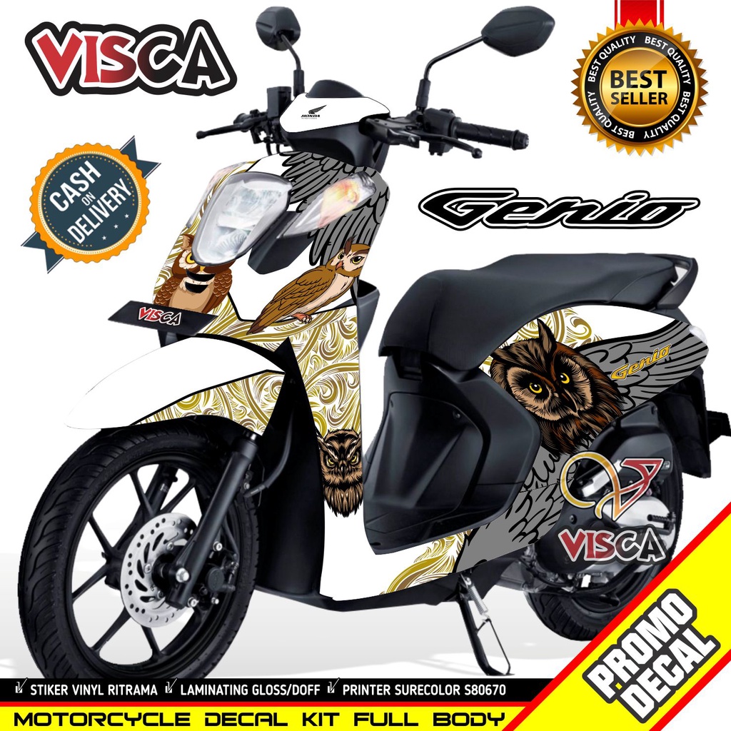 Decal Genio Full Body 2022 Stiker Genio Variasi 2022 Full Body Stiker Motor Genio 2022 Striping Geni