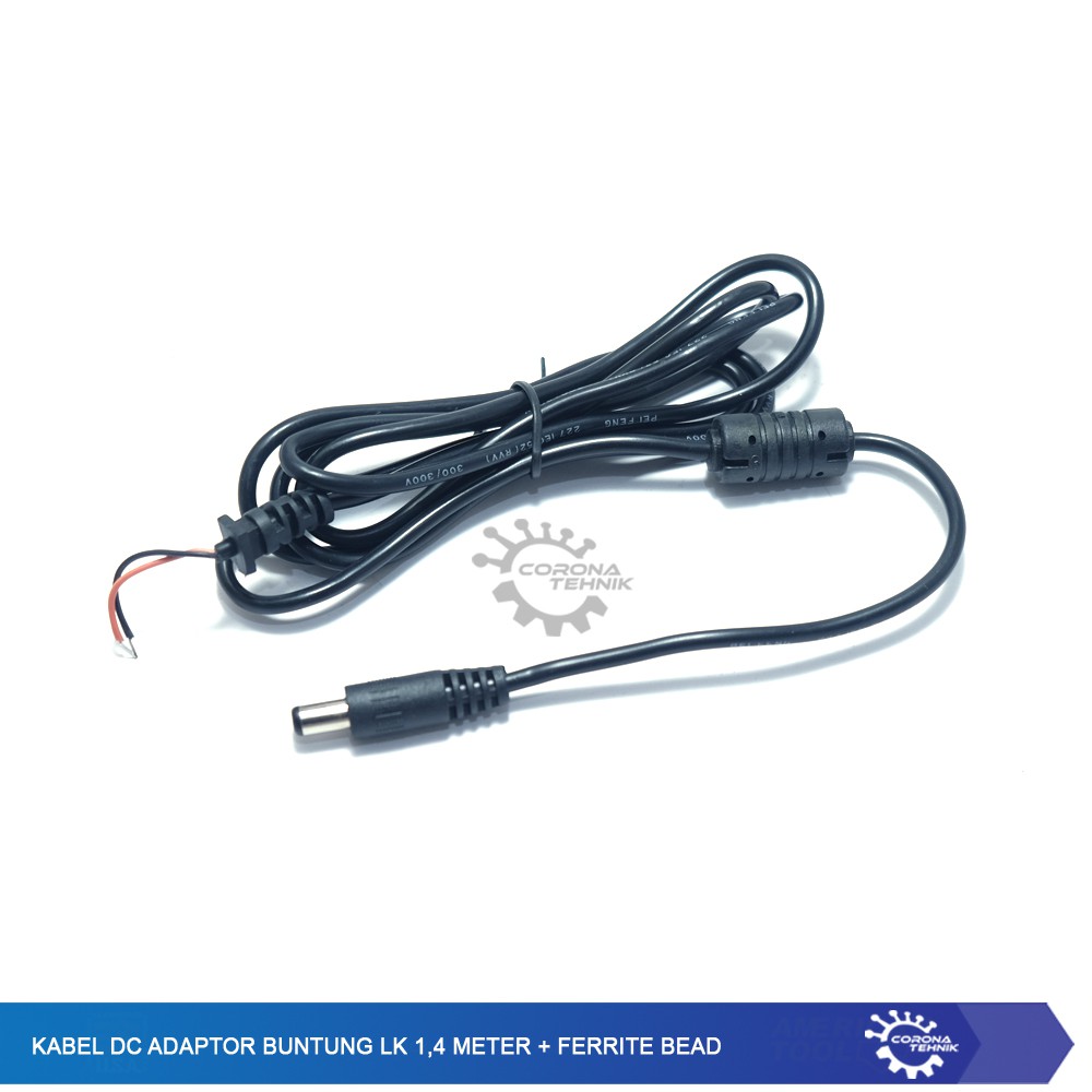 Kabel DC Adaptor Buntung LK 1.4 Meter - Ferrite Bead