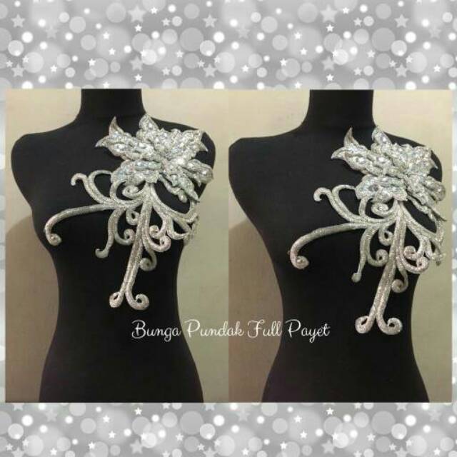 Renda Full Payet - Bunga Pundak Silver