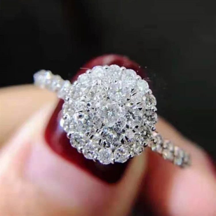 Cincin Berlian Penuh Bahan Stainless Untuk Aksesoris