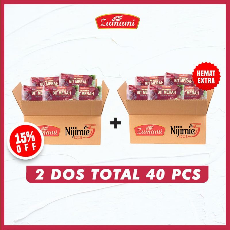 

ZUMAMI MIE SAYUR BIT MERAH 80 GRAM ( PAKET HEMAT EXTRA 2 DUS ISI 40 PCS )