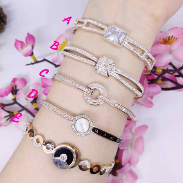 Titanium gelang korea new model rose gold GBT-42