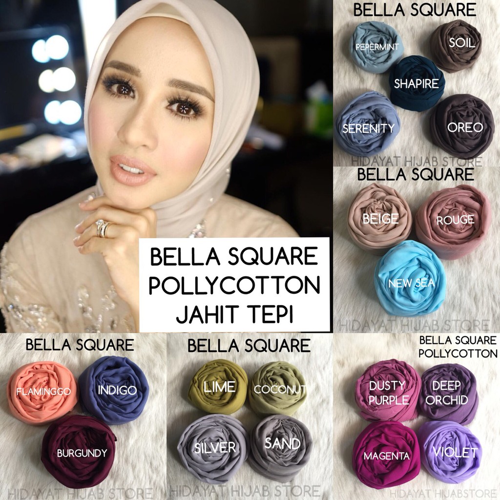 Warna Warna Hijab Bella Square