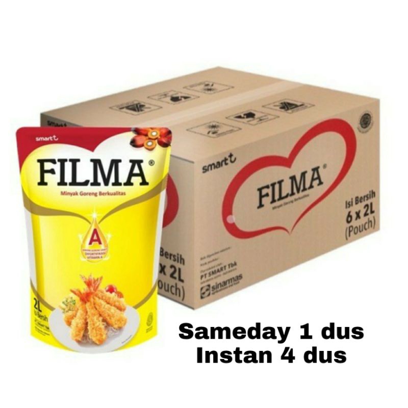 

Filma 2L Minyak Goreng 2Liter per dus isi 6 Pouch