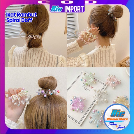 2 Pcs Ikat Rambut Spiral Ball Doff Premium Impor Best Seller