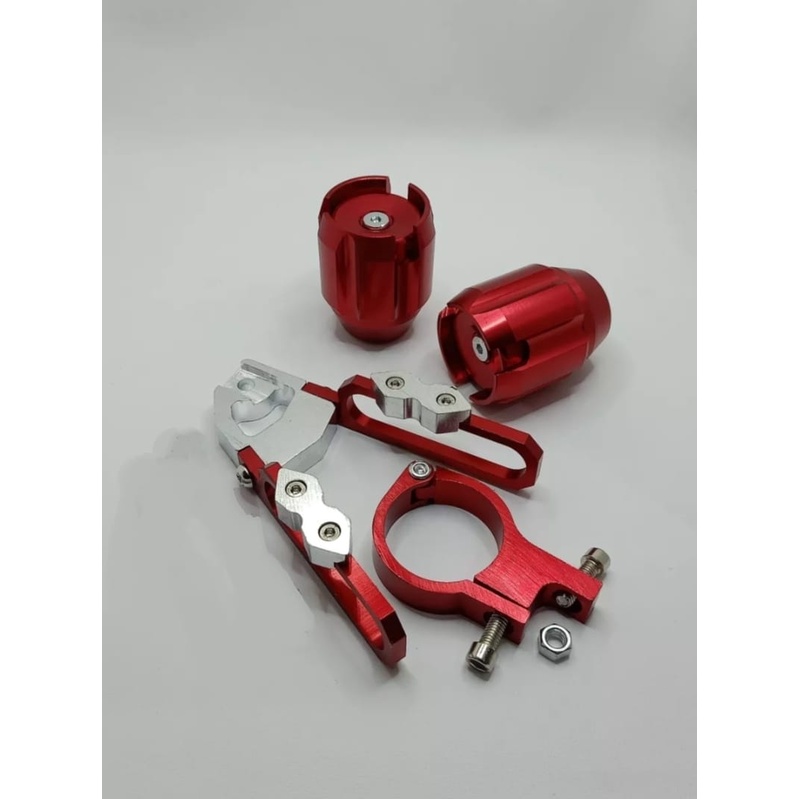 paket 2 item jalu as roda full CNC+klemen selang model V.universal semua jenis motor honda yamaha