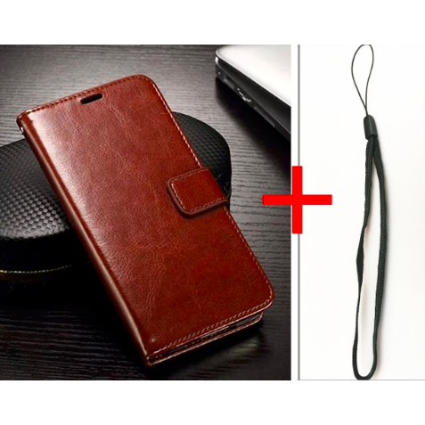 Wallet Case Oppo A7 Flip Case Premium Leather