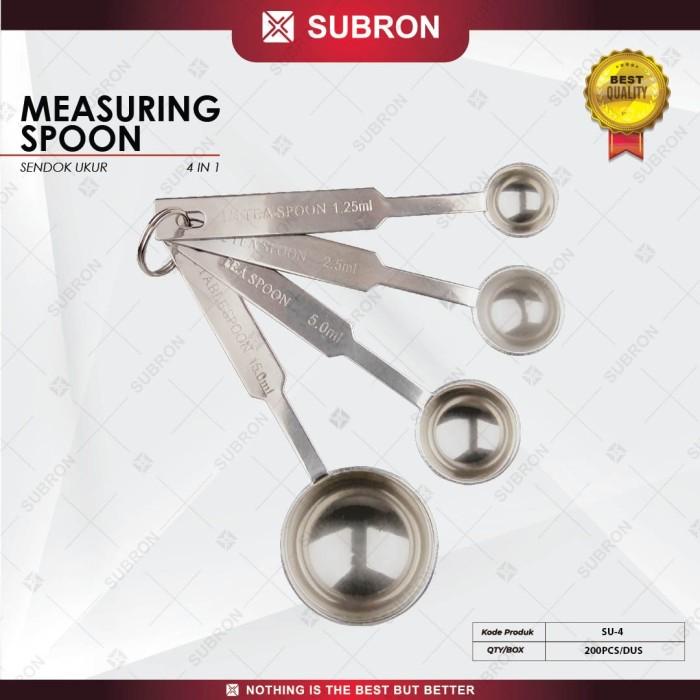 Sendok Sendok Takar Stainless Subron 4 In 1 Sendok Ukur Stainless
