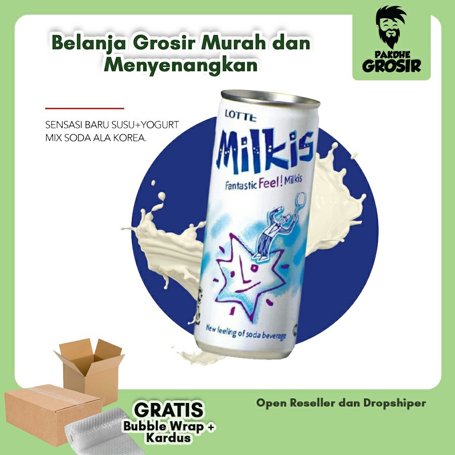 

LOTTE Milkis Banana / Soda - Minuman Susu Soda Yogurt Korea 250 ml - Vanila