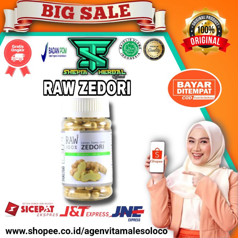 RAW 100 Zedori / Asam Lambung, GERD, Kista, obat herbal kunyit putih Original
