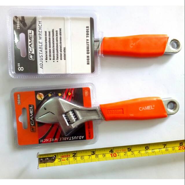 Kunci Inggris Gagang Karet / Kunci Inggris Heavy Duty 8&quot;/ADJUSTABLE WREMCH/ADJUSTABLE SPANNER BERKUALITAS