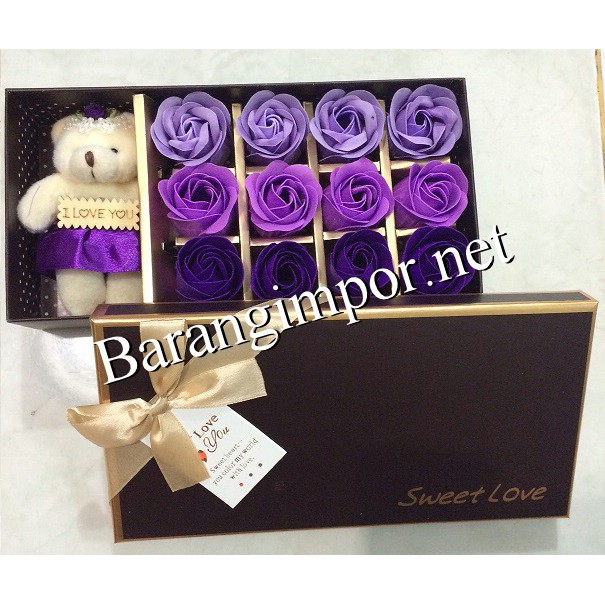 Buket bunga/bunga sabun/bunga mawar/wangi/bunga valentine/kado pacar