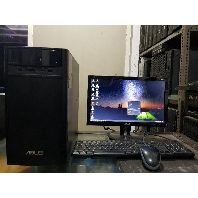 PC BUILTUP LENGKAP CORE i7 2600 RAM 8GB SSD 120GB HDD 500GB MONITOR 16&quot; KEY &amp; MOUSE