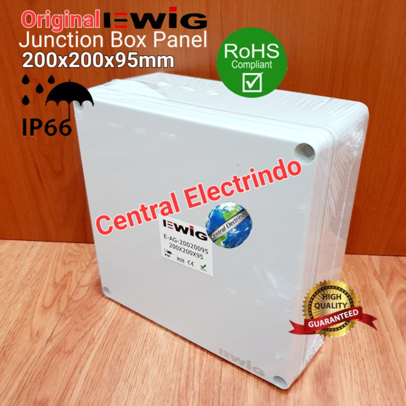 Junction Box AG 200×200×95mm Box Panel Plastik ABS EWIG Polos IP66.