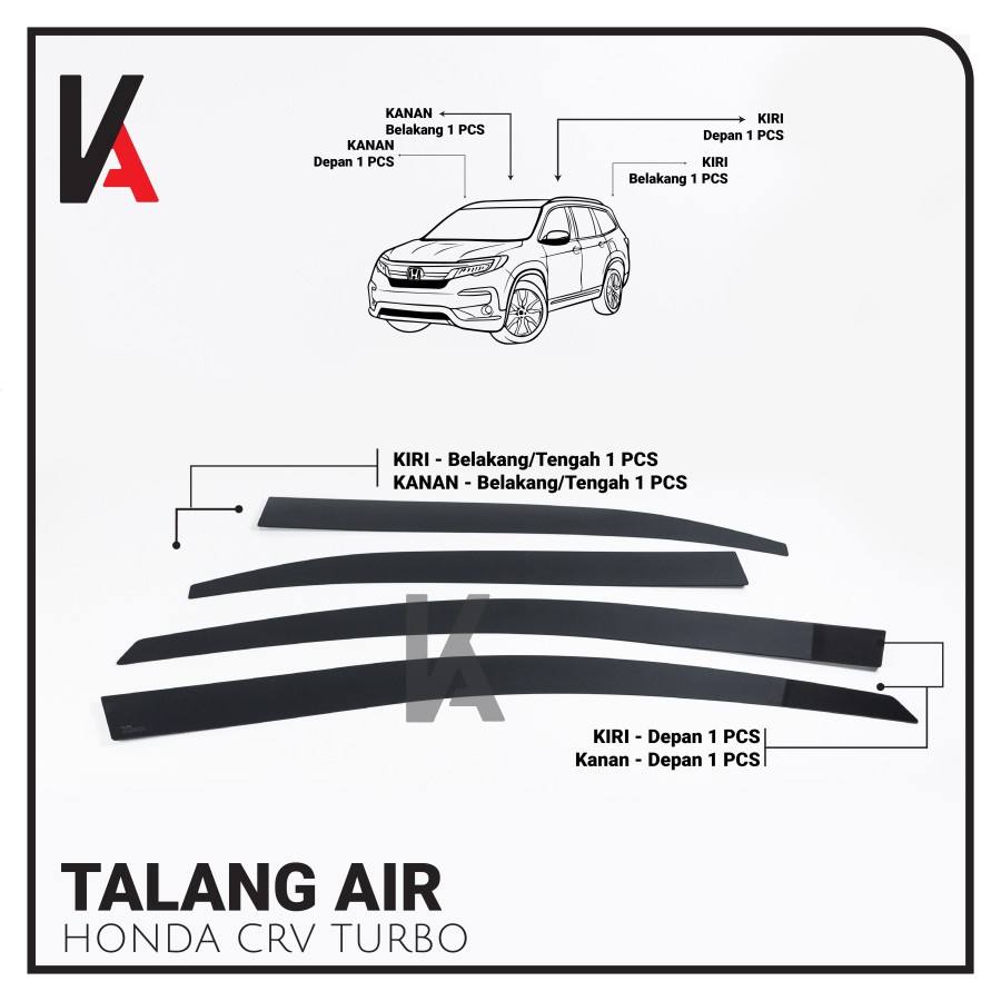 TALANG AIR PINTU MOBIL HONDA CRV TURBO MODEL FLAT HIGH QUALITY