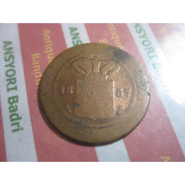 Koin Benggol 1 Cent 1857 Nederlansch Indie G428