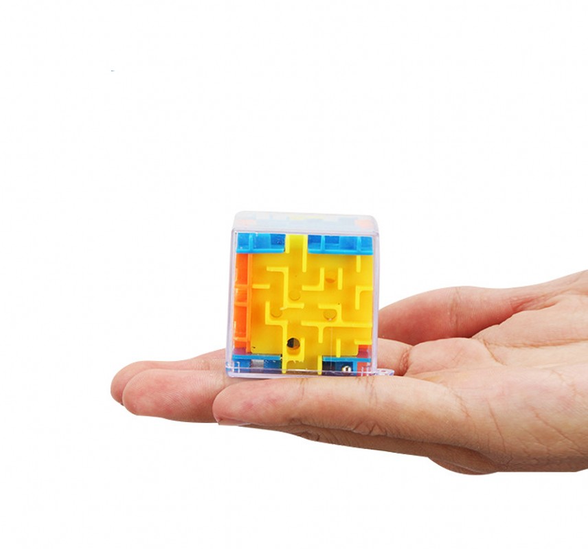 Mainan Kubus Rubik 3d Dengan Bola Berputar Untuk Edukasi Anak