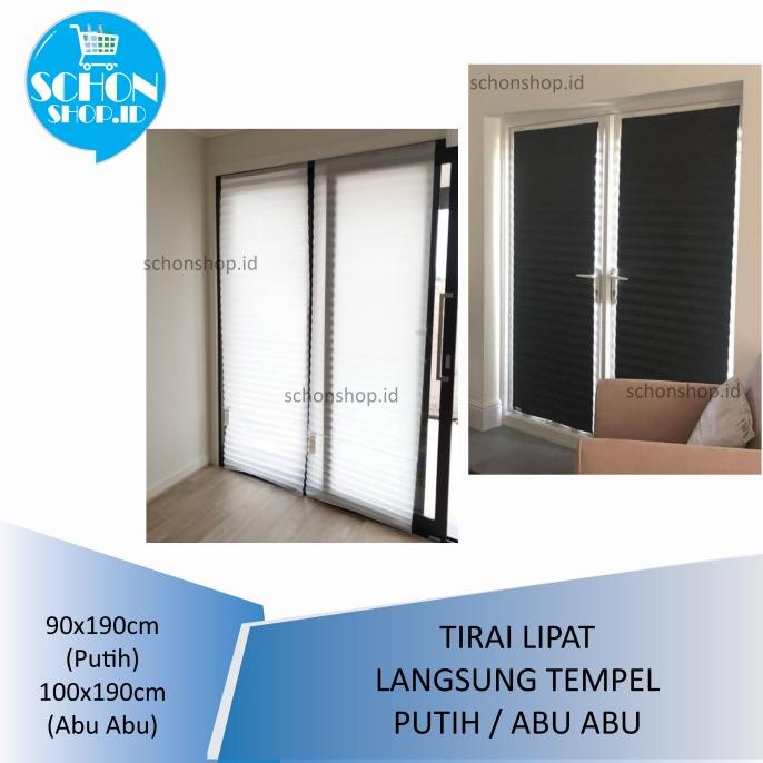 Vertical Blind / Tirai Lipat Minimalis / Tirai Lipat Langsung Tempel