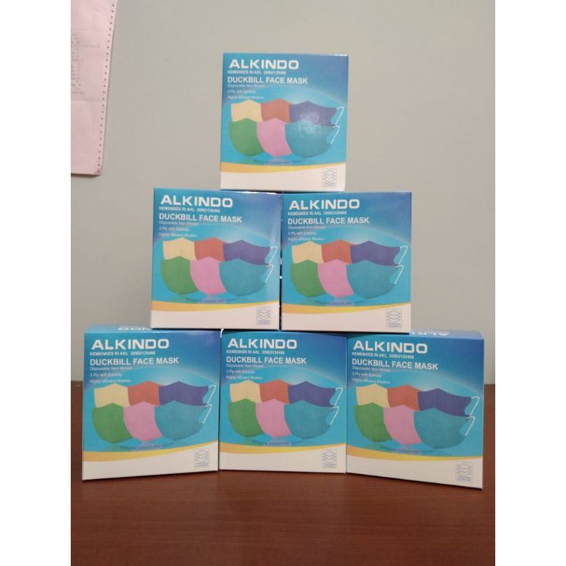 MASKER DUCKBILL ALKINDO WARNA WARNI ISI 50PCS