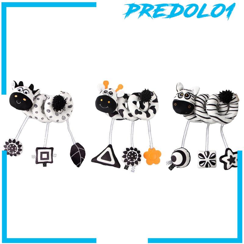 (Predolo1) Mainan Rattle Spiral Bentuk Sapi Untuk Stroller / Car Seat Bayi