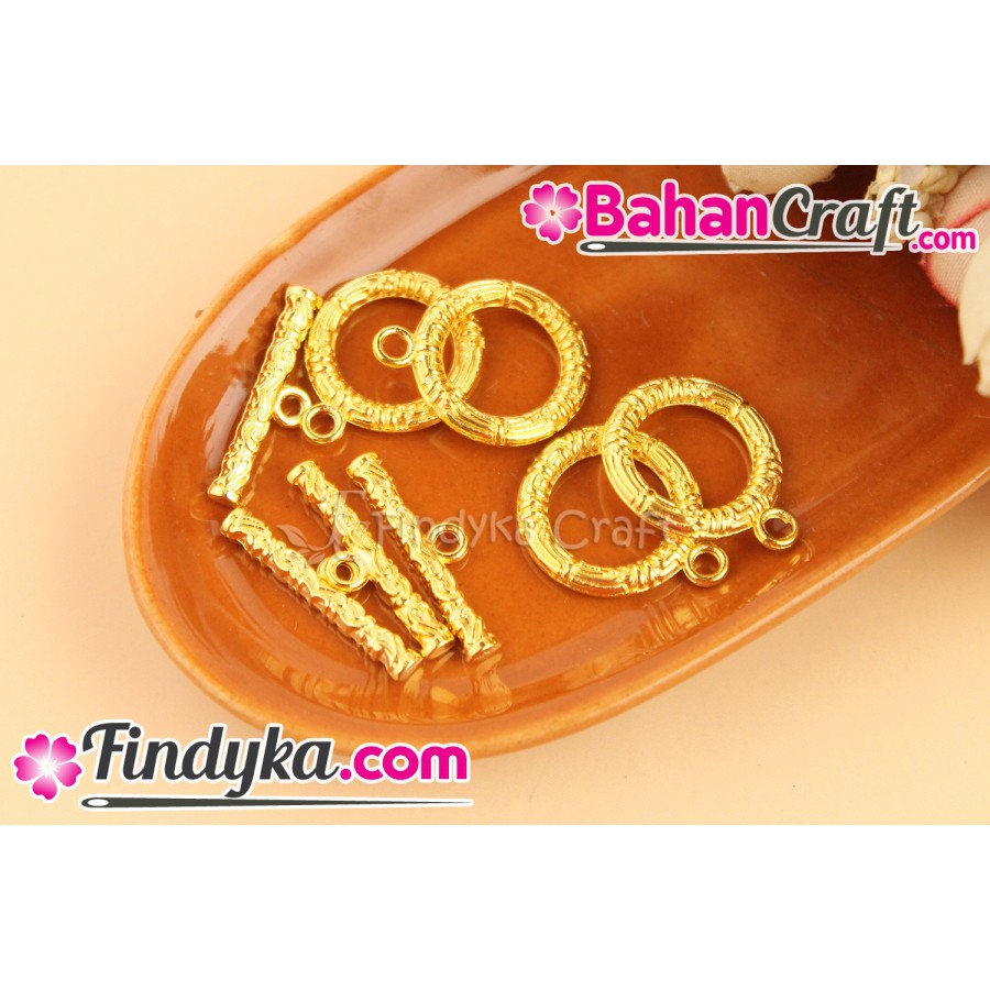Toggle clasps gold 22mm