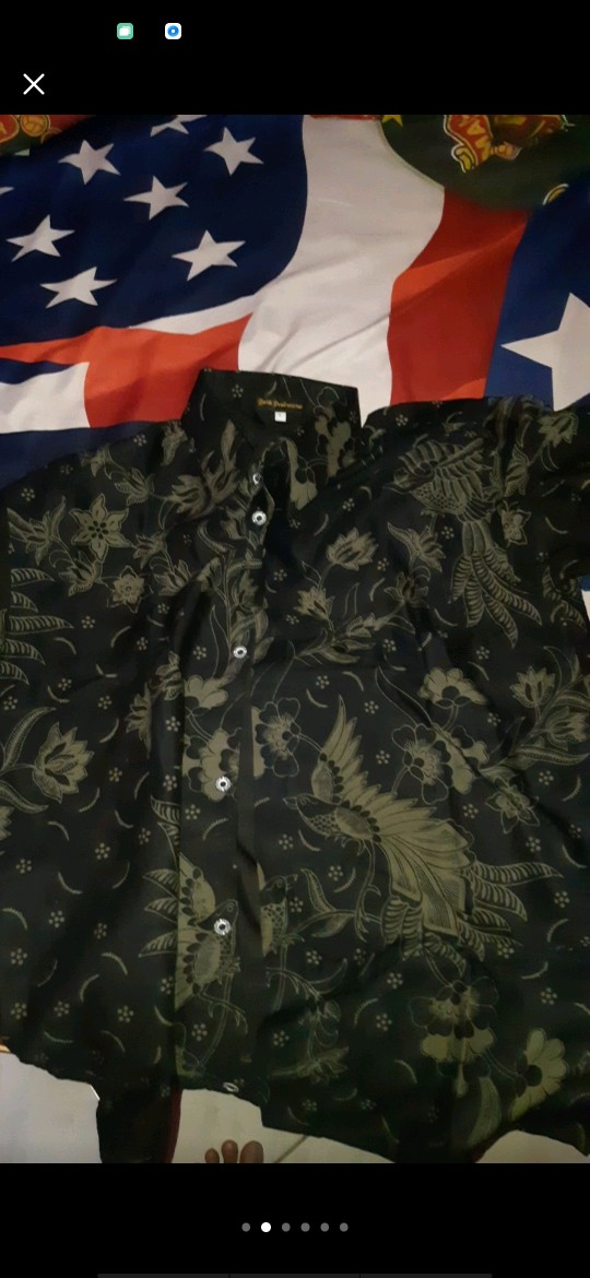 Sawonggaling Kemeja Batik Pria Lengan Panjang Slimfit Katun Printing Hem Baju Seragam Kantor Modern