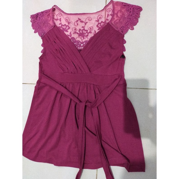 Preloved Top Kombinasi Brukat