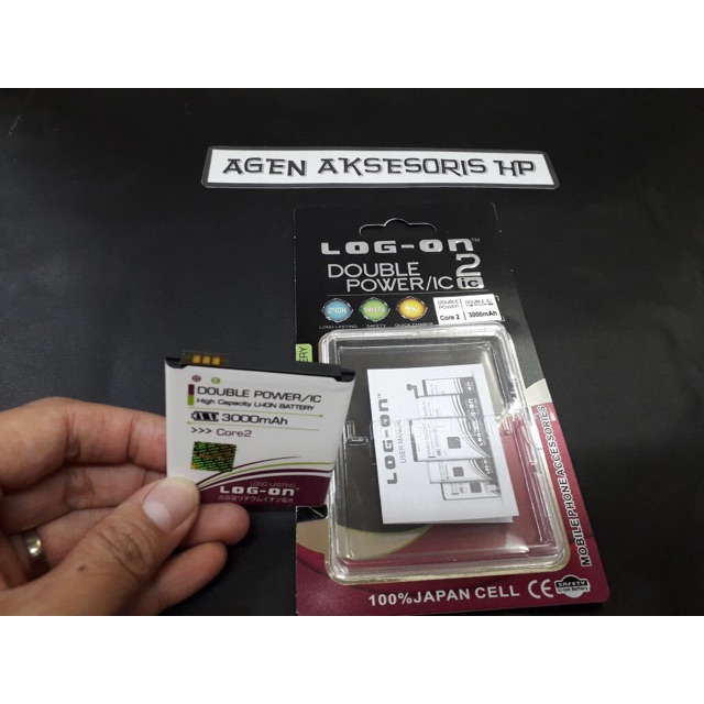 Baterai Samsung Core 2 G355 Core Duos Plus G355H Batre LOG-ON Double Power IC Battery 3000mAh