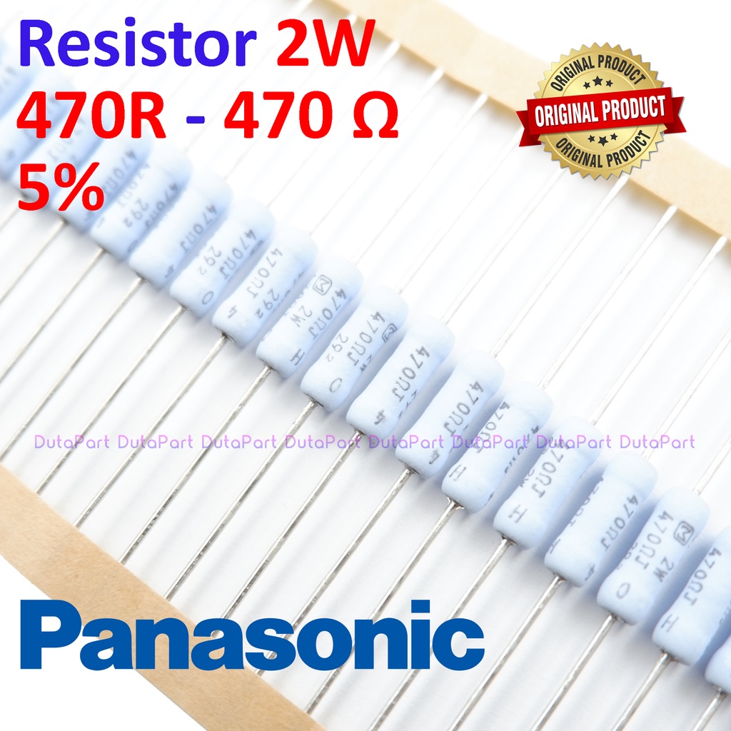 Resistor 470 Ohm 2 Watt 5% ORIGINAL PANASONIC 2W 470R HIGH QUALITY