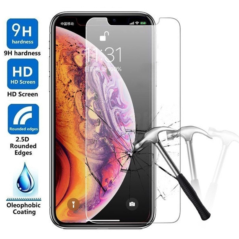 9H For iPhone 11 11Pro X XS XR Max 8/8 Plus 6 6s 7 Screen Protector Tempered Glass